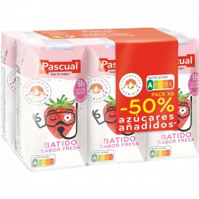 PASCUAL batido de fresa pack 6 envases 